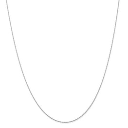 22 in - 14k White Gold .7 mm Cable Rope Chain