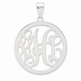 SS .018 Gauge Monogram Pendant