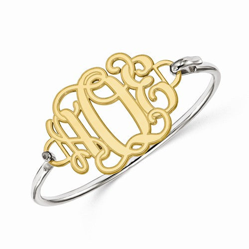 Rose Gold Plated Silver Monogram Bracelet