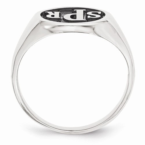 SS Monogram Signet Ring