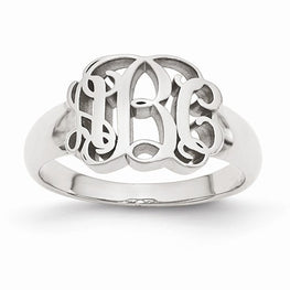 Sterling Silver Monogram Signet Ring