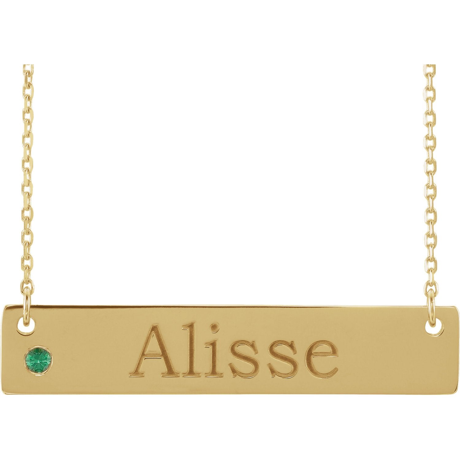14K Gold Birthstone Necklace Mounting